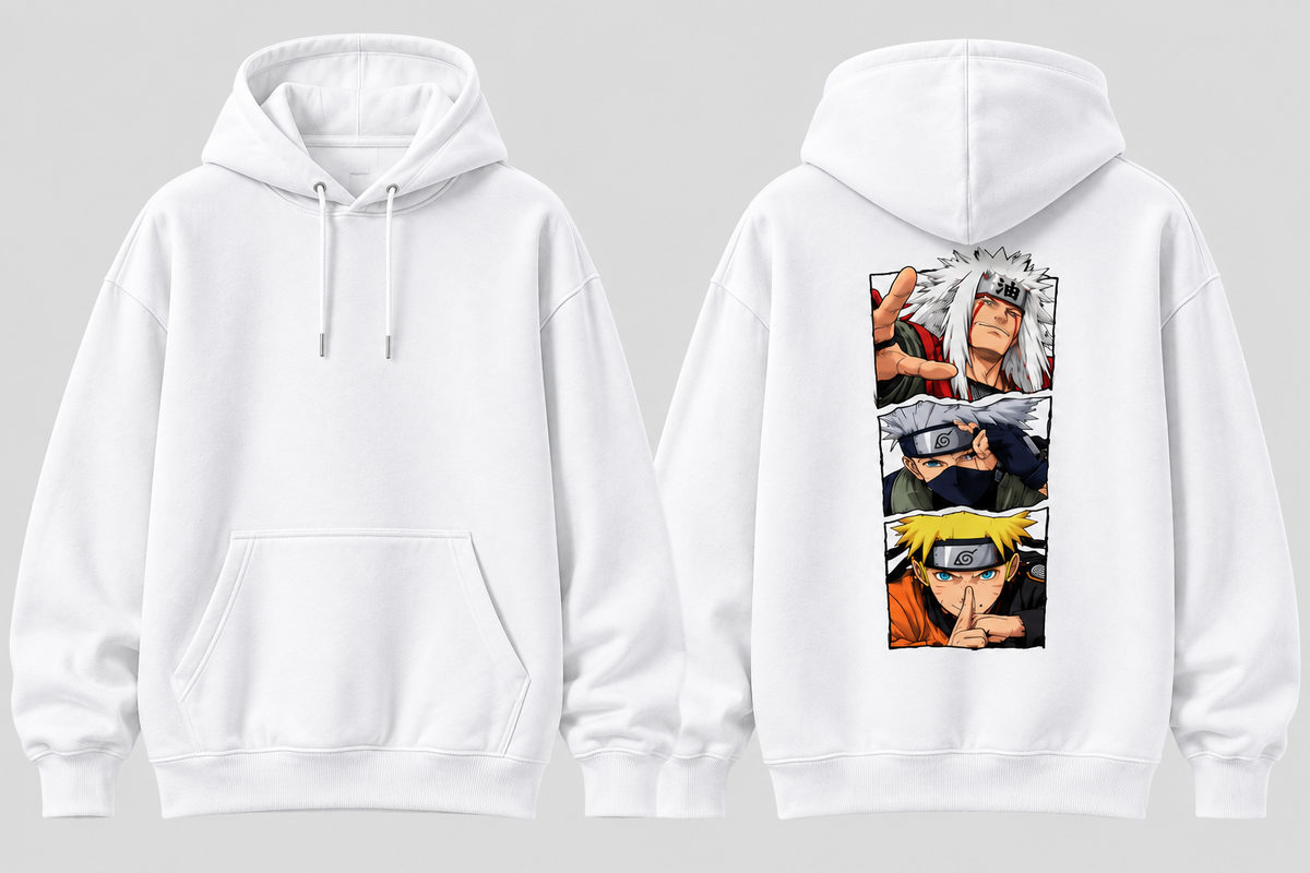 Hidden Leaf Trio Oversized Hoodie
