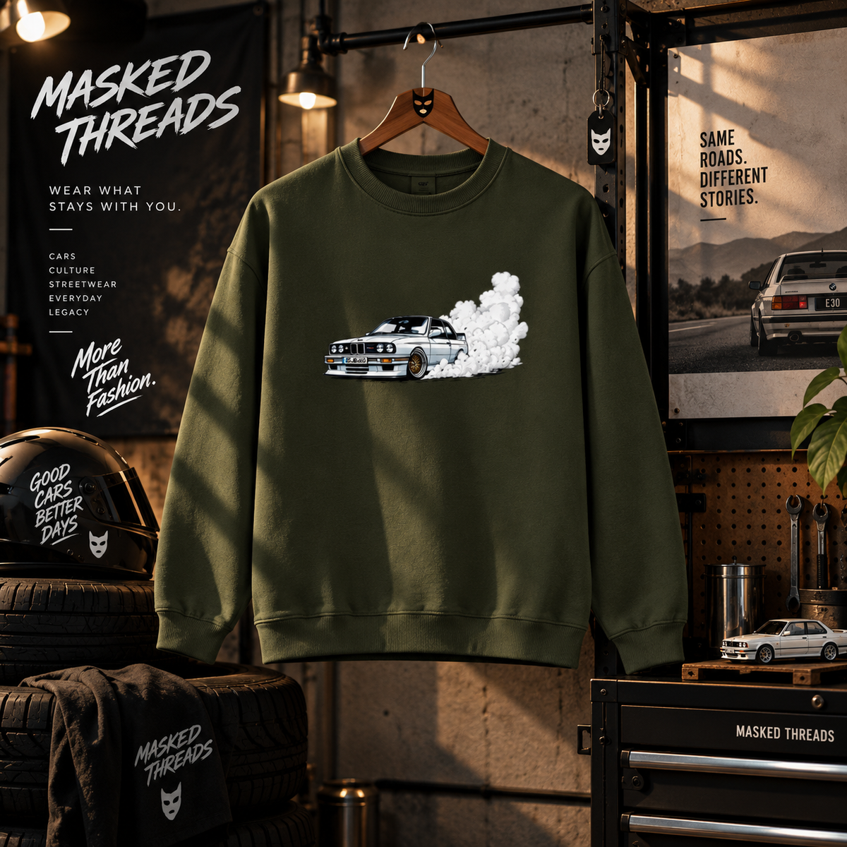 E30 Burnout Oversized Sweatshirt