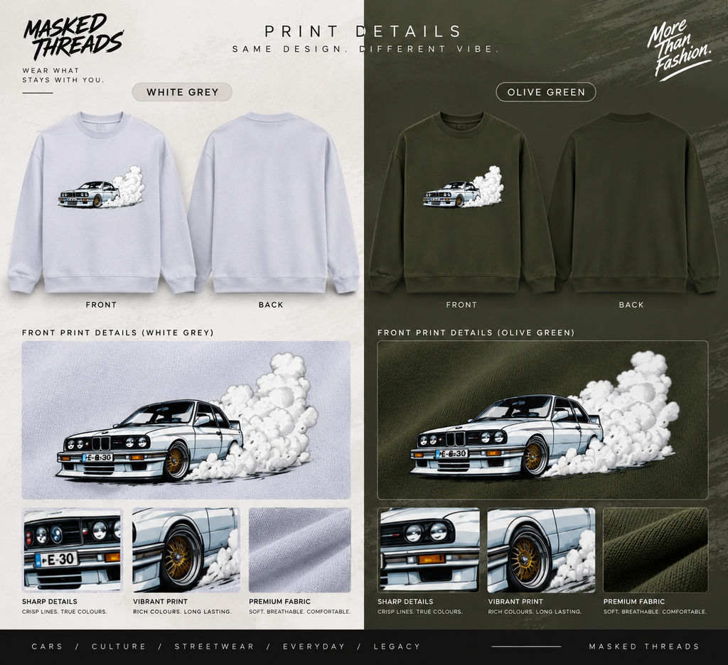 E30 Burnout Oversized Sweatshirt