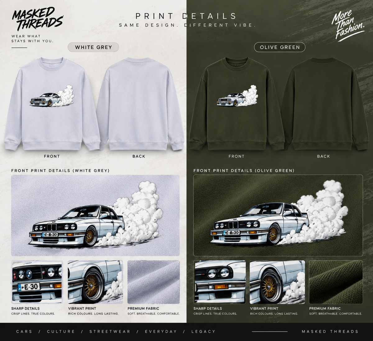 E30 Burnout Oversized Sweatshirt