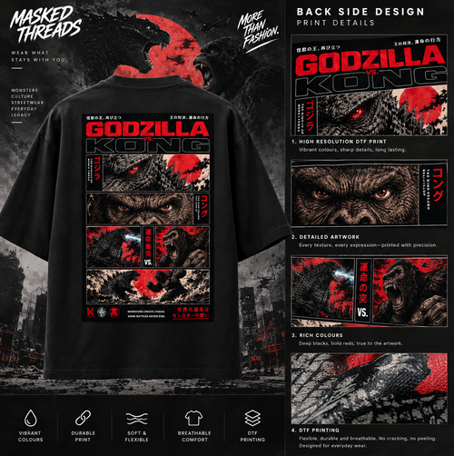 Godzilla vs. Kong — Battle Within Oversized T-Shirt