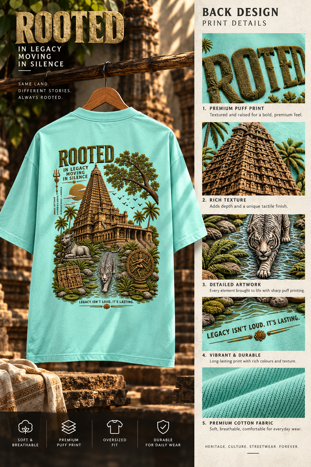 ROOTED — Heritage Oversized T-Shirt