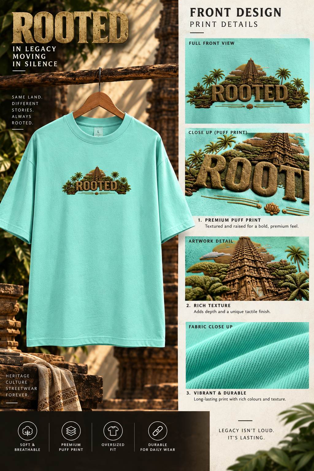 ROOTED — Heritage Oversized T-Shirt